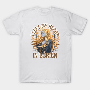 I Left My Heart in Lórien - Golden Leaves - Fantasy T-Shirt